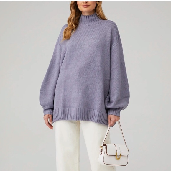 WeWoreWhat Sweaters - WeWoreWhat Oversized Mock Neck Sweater